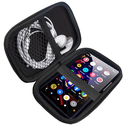Blueshaweu MP3 Player Tasche Kompatibel für 5,0 Zoll MECHEN H11/H11 Pro MP3 Player - Schutzhülle mit Platz für Ohrhörer, USB-Kabel & Speicherkarte – Kompatibel mit MECHEN H11/H11 Pro (schwarz)
