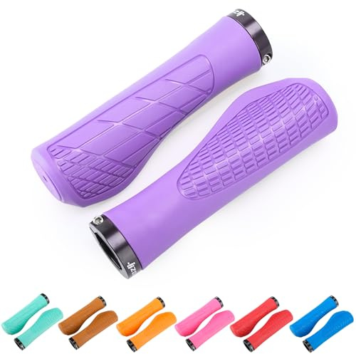 JJZOUEN Ergonomic Bike Grips, Mountain Bike Handlebar Grips, Ergonomics Bicycle Handle Grips, Lock on Grips for MTB, BMX, Scooter
