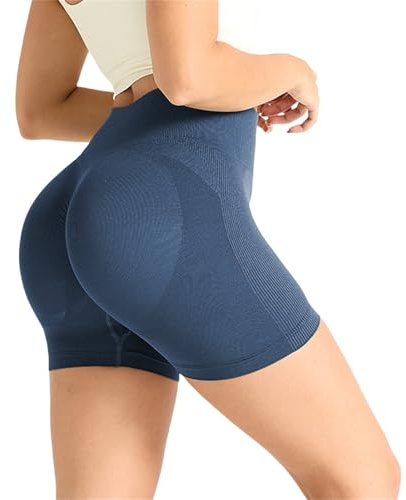 Pantaloncini Palestra Donna Push Up Booty Shorts Sportivi Vita Alta Leggins Corti Collant Estivi Yoga Fitness Pantaloncini Hot Pants Ciclismo Sport Corsa per Allenamento Jogging ,Corsa, Motociclista