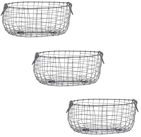 degawo Draht Korb -Gross- oval L= 38,5 cm Griffe Dekoration Garten Deko Küche
