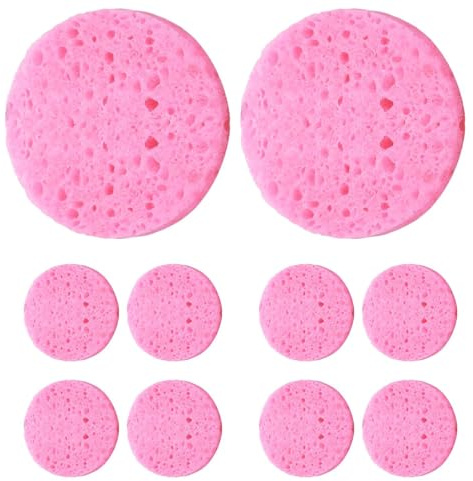 Spugna viso – Spugna per la pulizia del viso, spugna per il viso | Natural Skincares spugne per peeling delicato, cuscino per la pulizia, Spa cosmetiche, cellulosa – Spugne per il viso