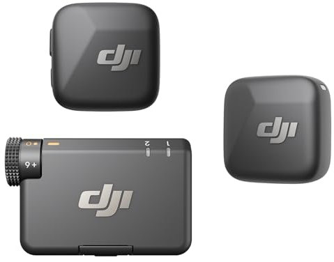 DJI Mic Mini (2 TX + 1 RX) pour la Gamme iPhone 15/16, Android et caméra, ultraléger, Audio Riche en détails, réduction de Bruit, limitation Automatique, Microphone sans Fil pour vlog, Streaming