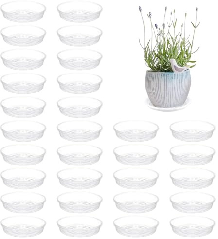 Réceptacle Végétal - Réceptaclee Végétal en Pot | 30 Plateaux De Pot À Fleurs Transparents, Plateauxs Vidange des pour Intérieures Et Extérieures, Plateauux D'égardage De Réceptaclle
