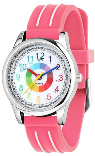 OSDUE Kids Analog Quartz Watch, Kids Time Teacher Watch for Boys Girls Ages 5-16,Easy to Read, 30M Waterproof Outdoor Sports Watches with Soft Strap for Kid Gifts, Christmas Gifts