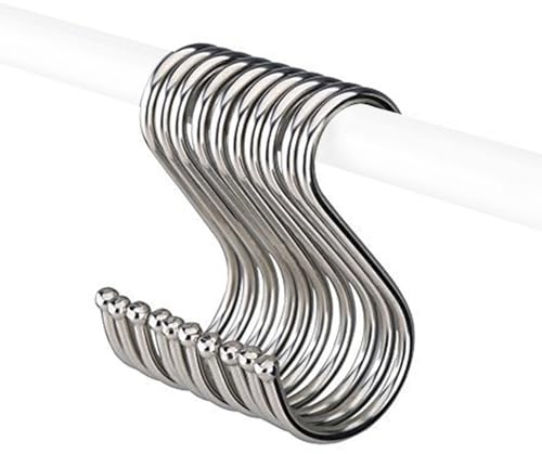 DAWCBVJQ Crochets En S Pour Suspendre, 10 Pcs Crochet En Forme De S En Acier Inoxydable, Crochets En Métal Durables Multifonctions Pour Cuisine, Salle De Bain, Chambre, Bureau, Jardin