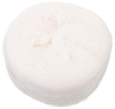 Cabilock Weiches Mohair Strickgarn, Weiß, für Schals und Pullover | Wolle Acryl Mischung, Angenehme Haptik, Leicht zu Verarbeiten, Selbstgemacht für Dekorative Accessoires