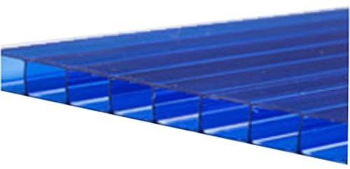 YCOVSFP Pannelli for Serre in Policarbonato A Doppio Strato da 48 Pezzi, Pannelli Trasparenti Rinforzati, for Giardini Esterni E Coperture for Adatti A Tutte Le Stagioni(Blue,50X50cm-6mm)