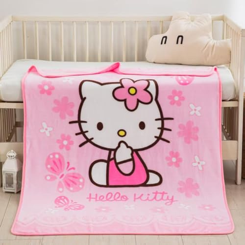 Cartoon for Kitty Super Soft and Warm Blanket Specially Designed for Children. It Measures 55 inches by 40 inches. It is Suitable for Placing on Sofas and Chairs, and can be Used in The Living Room