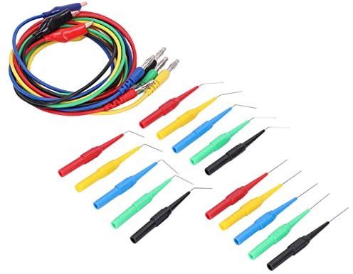Marhynchus Kit Puntali con Spina a Banana, Materiale in Ottone e PVC, conduttività Elettrica Affidabile, Sonde di Test Multiple e Morsetti per Test Elettronici