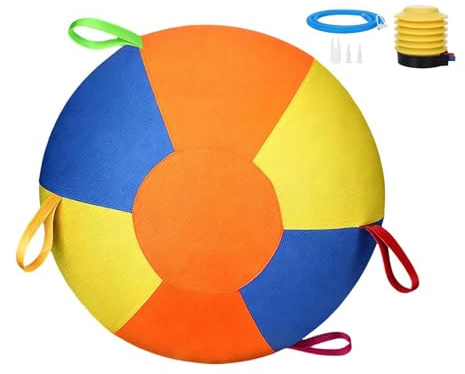 Herding Ball - 25 cm hästboll, uppmärksammande kul | Uppblåsbara valpspelande bollar med levande färgschema, uppblåsbara träningsbollar för husdjur för lek Träning Avkopplande Park Gräsmatta ar