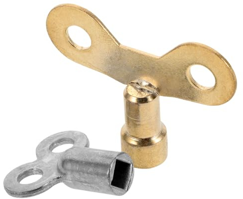 LABRIMP 2pcs Radiator Bleed Keys with Square Hole Design Aluminium Alloy Valve Keys for Opening and Closing Radiator Vents for Plumbing and Heating
