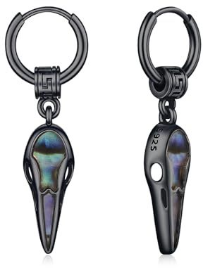 REDSUN Orecchini a cerchio vichinghi con punta di freccia, in argento Sterling 925, orecchini Viking Huggie a goccia celtica, gioielli nordici per uomo e donna, unisex, regalo per figlio, Klein