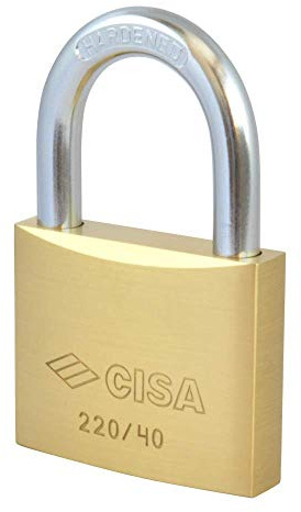 CISA 122010400, Lucchetto 40 mm, Arco in Acciaio, Corpo in Ottone