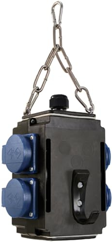 BACHMANN 349.300 Energiewürfel 4-Fach, schwarz/blau
