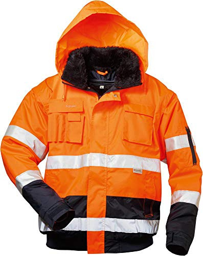 Elysee Warnschutz-Pilotjacke Volker, 1 Stück, Größe L, orange/marine, 23559-L