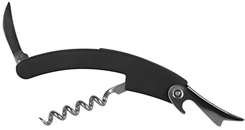 Grunwerg 28/PL Kellnermesser/Korkenzieher – Edelstahl, Schwarz, 11.5 x 3 x 1.5 cm