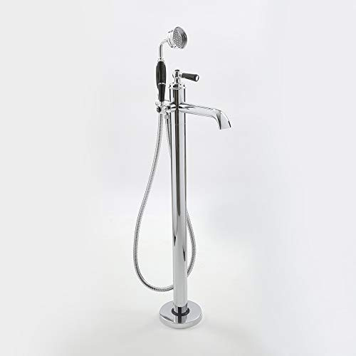 Milano Elizabeth Freestanding Lever Bath Shower Mixer Tap Lever Handle - Chrome Black