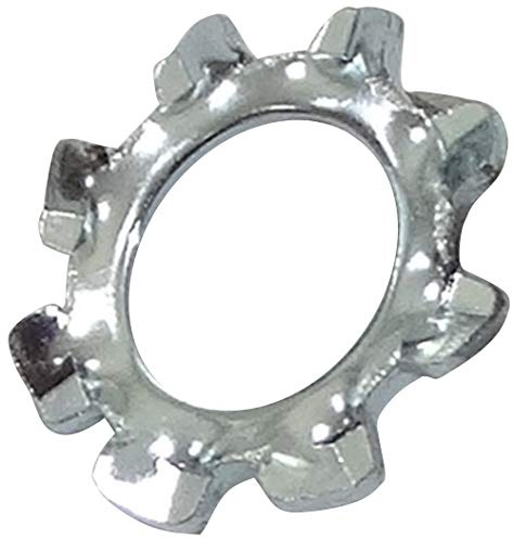 AERZETIX - C44523 - Juego de 50 Arandelas abanico de freno M5 para perno/tornillo M5 - dientes dentado exterior - en acero galvanizado - DIN6798 - montaje tuerca fijación sellado apriete