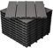 ECD Germany WPC Terrassenfliesen 30x30 cm/55 Fliesen=5m², Anthrazit, geriffelt, Holzoptik, Bodenbelag mit Klicksystem & Drainage, Terrassendielen Balkonfliesen, Klickfliesen für Terrasse Garten Balkon