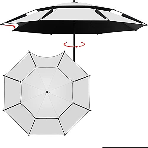 2 m / 2,2 m Parasol de Aluminio para Patio al Aire Libre, Parasol de Pesca, Impermeable/Protección UV 50+, Paraguas de jardín para Playa/terraza (Negro/Azul/Gris/Café)