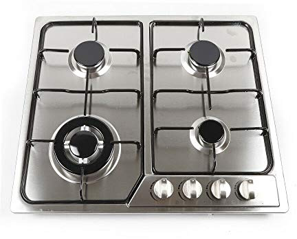 Gasline Gaskochfeld 4 Flammig Gaskocher Edelstahl LPG ERDGAS Herde Gasherd Kochfeld （58 * 52cm ）