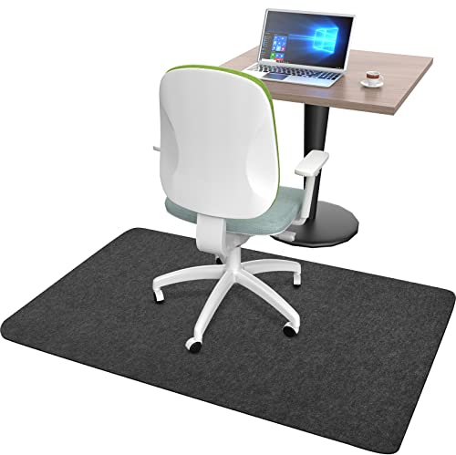 Placoot Unterlage Schreibtischstuhl 140X90cm Bodenschutzmatte Bürostuhl Teppich Unterlage-Kratzfest für Parkett und Hartböden Bürostuhl Unterlage für Stühle Hohe Dichte Anti-Silp Dark