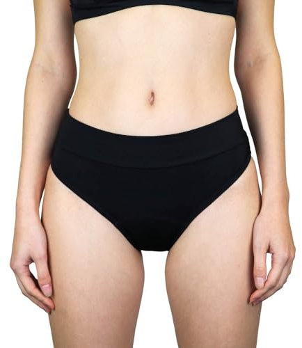 MYLILY® Bikini Donna mestruale Basic Slip Nero | Costume de Bagno Donna | Slip da Bagno| Bikini del Periodo (XL)