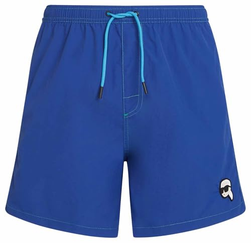 KARL LAGERFELD Ikonisk 2.0 Med boardshorts, mazarine blå, L, Mazarine blå, L