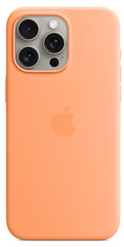 Apple iPhone 15 Pro Max Silicone Case with MagSafe - Orange Sorbet ​​​​​​​