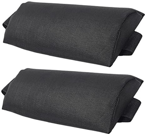 MAGICLULU Freizeitstuhl Kopfstütze 2 Stücke Kopfkissen Für Liegestuhl Outdoor Faltbar Ergonomisch Weiches Kissen Schwarz