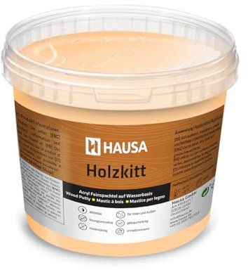 HAUSA Stucco per Legno, 1 kg di Larice - Mastice e Riempimento per Riparare Danni al Legno, Pronto all'Uso, Eccellente Capacità di Riempimento
