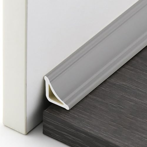Raouoae Zierleisten Selbstklebend Deckenleisten PVC Wandleiste Abschlussleiste Fliesen Selbstklebend Zierleisten Flexible Zierleisten Für Den Boden, Für Deckenkanten, Wandkanten(Grau,Breite: 26 mm)