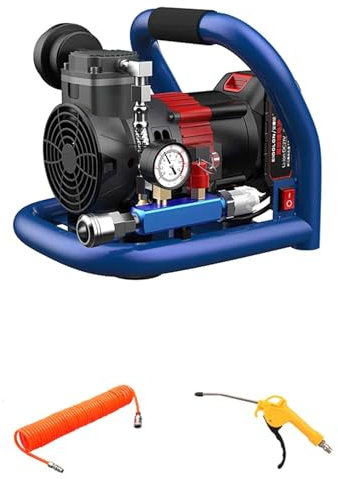 Toplionace Compresor de Aire de Batería de Litio de 1,5L, Minibomba de Aire Portátil Pequeña, Motor Sin Escobillas, Compresor de Aire Sin Aceite de 350W