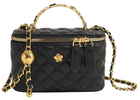 NICOLE & DORIS Kleine Handtasche Damen Kette Umhängetasche Eimertasche Schöne Henkeltasche PU Leder Schultertaschen Kuriertaschen Clutch Abendtasche