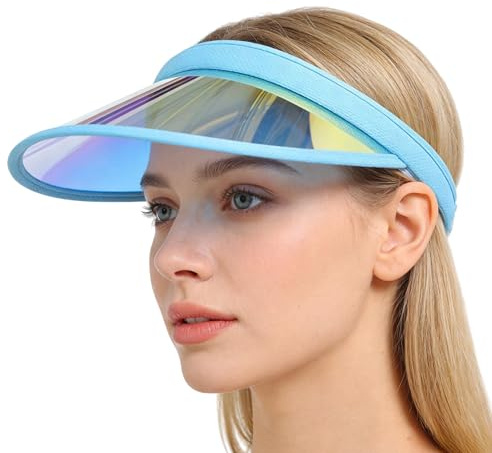 Sonnenvisor Sonnenschutz Sonnenblende Wasserdicht Sonnenvisier Breit Krempe Visor Cap Verstellbar Sonnenschild Unisex Retro Sonnenkappe Atmungsaktiv Sommerkappe für Sport Strand Camping Wandern