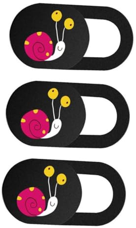 MAJORMENCH 3pcs Cartoon Snail Pattern Privacy Protect Cover for Laptop Camera Ultra Thin Webcam Cover Slider Easy Slide Shield for Desktop Tablet Computers Accessories