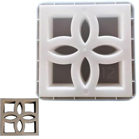 Moldes de hormigón de 12x12x3, molde de cemento de ventana hueca cuadrada de plástico para decoración de pared, Patio, jardín, moldes de hormigón