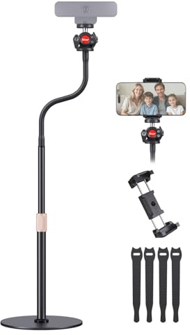 Webcam-Stativ für Schreibtisch, verbessertes Gänsehals-Webcam-Tripod & 360°-Drehkopf mit 1/4-Gewinde für Logitech Webcam C922 C930 C930e C920 C920s C920x C960 C615 BRIO NexiGo N60
