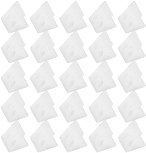 COLLBATH Soportes de Cuña para Muebles 100 Pcs, Código de Esquina de Plástico Color Claro con Tornillos, Soporte Inferior para Cajones Hundidos, Refuerzo Estable para Armarios y Gabinetes