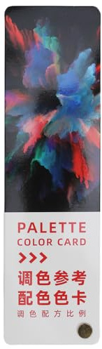 PACKOVE 385-color Paint Mixing Guide Chart, Creative Palette and Matching Card for Crafts, DIY Art Projects, Design Reference and Mixing Ratio Guide