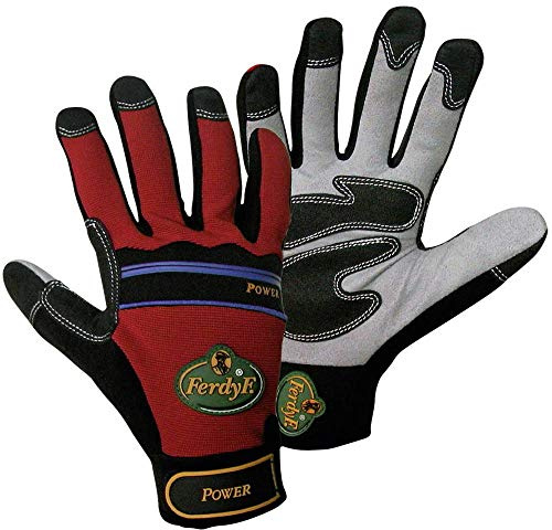 FERDYF. Mechanics Power 1910-8 Clarino -Kunstleder Montagehandschuh Größe (Handschuhe): 8, M EN 3 Schwarz-Rot