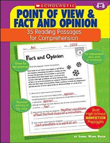 Point of View & Fact and Opinion: 35 Reading Passages for Comprehension; Grades 4-8 (Paperback) - Common