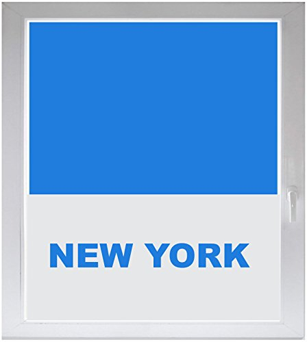 INDIGOS UG Sichtschutzfolie Glasdekorfolie Fensterfolie mit Motiv satiniert Blickdicht - w539 Stadtname - Stadt New York - 1000 mm Länge - 500 mm Höhe Viereck - selbstklebend - matt