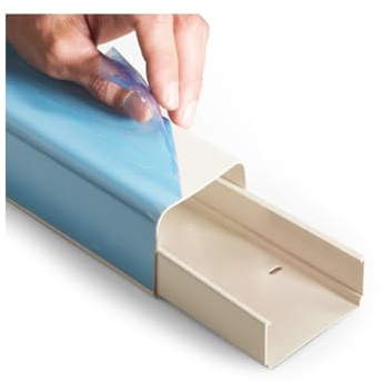 3S SuperSamaStore Klimakanal mit Schutzfolie, klick-Kanal für Mono- und Dual-Split-Klimaanlagen, Stoßfestes, UV-beständiges PVC, 80 x 60 mm, 2 Stück à 1 Meter | Klickk für Mono- und Dual-Split-Klimaanlage, PVC, stoßfest, UV-Schutz, 2 Stück je 1 m