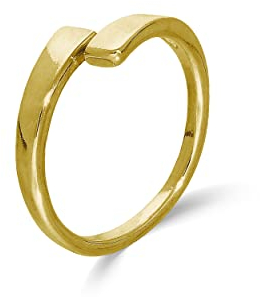 jewellerybox Vergoldeter, verstellbarer Wickel-Midi-Zehenring aus Sterlingsilber
