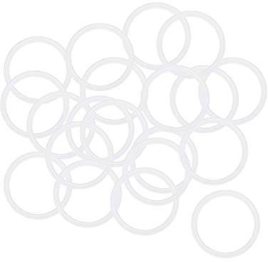 sourcing map Silikon O-Ringe 15mm OD 12mm ID 1.5mm Breite Weiß 20 Stück | VMQ Dichtung für Kompressorventile Rohrreparatur