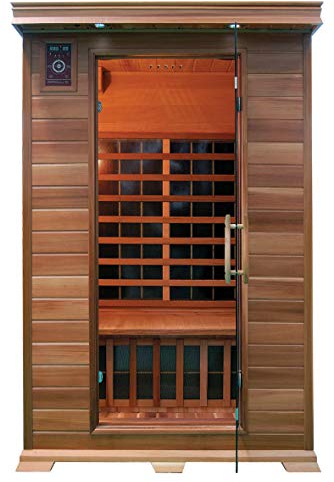 XXL Luxus LED Infrarotsauna-Infrarotkabine Wärmekabine Sauna + Radio USB MP3 Lieferung per Spedition