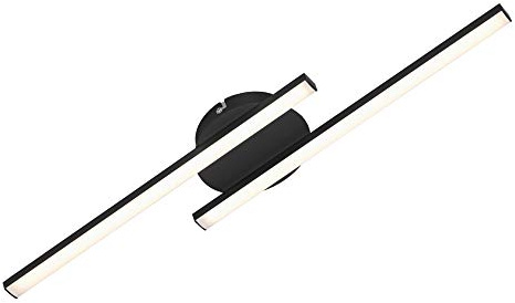 BRILONER - LED Deckenlampe mit warmweißer Lichtfarbe, 5,5 Watt, 480 Lumen, LED Lampe, Deckenleuchte, Wohnzimmerlampe, Schlafzimmerlampe, Küchenlampe, Deckenbeleuchtung, 56x12x3,6 cm, Schwarz