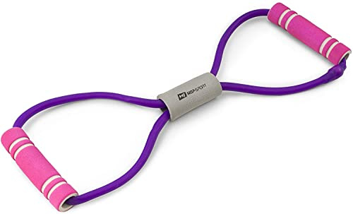 Hop-Sport Fitness Expander 8 Form Brust Widerstandsbänder mit Schaumstoffgriff für Frauen Heimfitness in Zwei Farben