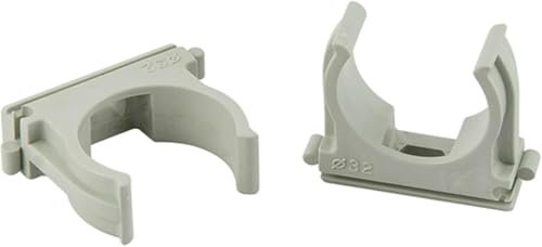 10 pezzi CLIPS FISSATUBO APERTO A SCATTO PER TUBO IN PVC RIGIDO - varie misure (Ø 20)